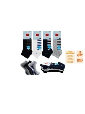 Şirin 12'li Ter Emici Erkek Penye Patik Şirin 7010-6 - 12 ADET