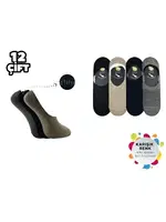 Dikişsiz Erkek Bambu Babet Çorap 12'li Şirin 7023-1 - 12 ADET Asorti