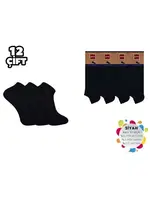 Ter Emici Dikişsiz Erkek Penye Patik 12'li Şirin 7090-01 - 12 ADET Düz Siyah