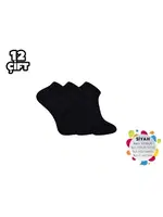 Ter Emici Dikişsiz Erkek Penye Patik 12'li Şirin 7090-01 - 12 ADET Düz Siyah farklı açı