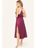 Sırt Dantel Detaylı Yırtmaçlı Saten Gecelik DoReMi 002-001275 görsel 4