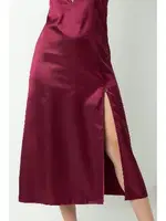 Sırt Dantel Detaylı Yırtmaçlı Saten Gecelik DoReMi 002-001275 görsel 6