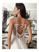 Sırtı Çapraz İpli Saten 2'li Kadın Fantazi Transparan Dantelli Gecelik Takımı İmaj 3202 detay görünüm