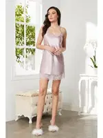 Sırtı Çapraz ipli Saten Dantelli Kısa Gecelik Pierre Cardin 870  görsel 15