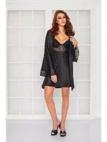 Sırtı Kalp Dantelli Saten Gecelik Sabahlık Takımı Pierre Cardin 4090  görsel 26