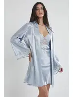 Sırtı Kalp Dantelli Saten Gecelik Sabahlık Takımı Pierre Cardin 4090  görsel 6