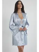 Sırtı Kalp Dantelli Saten Gecelik Sabahlık Takımı Pierre Cardin 4090  görsel 7