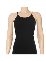 Siyah 3'lü Paket Likralı İp Askılı Kadın Atlet Yıldız 2171 Siyah