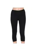 Siyah 3'lü Paket Likralı Kemerli Kısa Kadın Tayt Yıldız 3648 Siyah