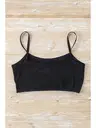 Siyah 6lı Kız Çocuk Yarım Atlet Pedsiz Pamuklu Alıştırma Sütyeni Arma Yıldız 7545 - 6 ADET