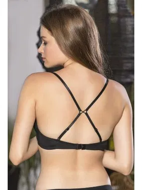 Gallipoli Siyah Balenli Arkası Çapraz Tam Destekli Sütyen Gallipoli 11180 - Alternatif Görünüm