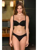 Siyah Balenli Kaplı Sütyen Slip Külot Takım Gallipoli MGP31361 Siyah