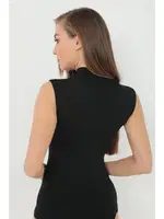 Siyah Bambu Balıkçı Yaka Body Boğazlı Kolsuz Badi Arma Yıldız 3707 - 2 ADET Siyah görsel 6