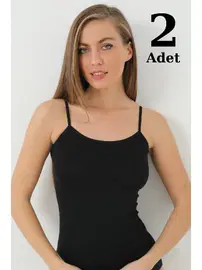 Arma Yıldız Siyah Bambu İp Askılı Atlet Arma Yıldız 3701 - 2 ADET