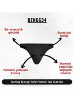 Siyah Biyeli Antrasit Erkek Tanga  Darkzone DZN6634 farklı açı