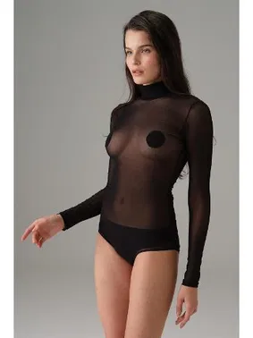 Doreanse Siyah Boğazlı Kadın Tül Body Doreanse 12403 - Alternatif Görünüm