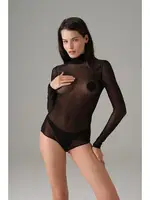 Siyah Boğazlı Kadın Tül Body Doreanse 12403 Siyah görsel 4