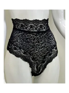 Sistina Kurdelalı Siyah Dantelli Yüksek Bel Külot Venüs Sistina K1013 - Alternatif Görünüm