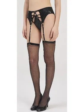 Moonlight Siyah Deri Jartiyer String Takım Moonlight 3219