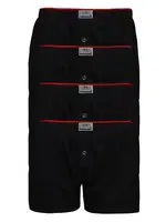 Siyah Düğmeli Havlu Bel Boxer 4'lü Paket Arma Yıldız 1140 - 4 ADET Siyah