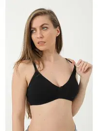 Arma Yıldız Siyah Emzirme Sütyeni Pamuklu Likralı Arma Yıldız 3719