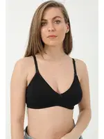 Siyah Emzirme Sütyeni Pamuklu Likralı Arma Yıldız 3719 Siyah farklı açı