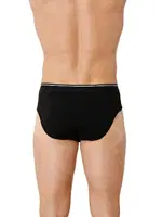 Siyah Erkek Pamuklu Likralı Penye Esnek Rahat Slip Külot Özkan 11330 Siyah detay görünüm