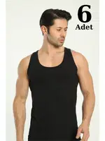 Siyah Erkek Premium Atlet 6'lı Paket Arma Yıldız 1001 - 6 ADET Siyah