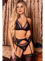 Siyah Erotik Sütyen Takım Jesica Bella E-007 Siyah
