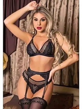 Jesica Bella Siyah Erotik Sütyen Takım Jesica Bella E-007 - Alternatif Görünüm