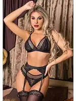 Siyah Erotik Sütyen Takım Jesica Bella E-007 Siyah detay görünüm