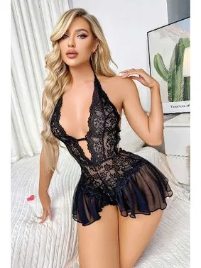 Jesica Bella Siyah Fantezi Bodysuit Jesica Bella E-0031