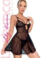 Siyah Fantezi Gecelik Takım Lily Bianca 962 Siyah görsel 5