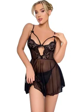 Lily Bianca Siyah Fantezi Gecelik Takım Lily Bianca 962