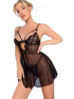 Siyah Fantezi Gecelik Takım Lily Bianca 962 Siyah görsel 4