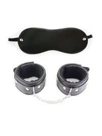 missisX Siyah Fantezi Göz Bandı Kelepçe Harness missisX 6012