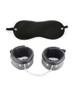 Siyah Fantezi Göz Bandı Kelepçe Harness missisX 6012 Siyah