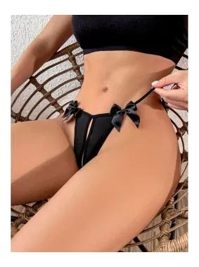 Lily Bianca Siyah Fiyonlu Külot Yüksek Bel Fiyonklu Şık 1002 - Alternatif Görünüm