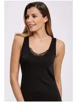 Siyah Geniş Askılı Dantelli Atlet 3lü Paket Arma Yıldız 3328 - 3 ADET Siyah detay görünüm