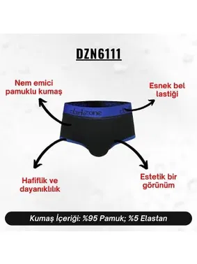 Darkzone Siyah Hipster Erkek Slip  Darkzone DZN6111 - Alternatif Görünüm