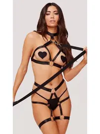 NightLight Siyah Kadın Harness Fantezi Takım NightLight 8107