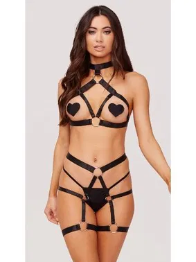 NightLight Siyah Kadın Harness Fantezi Takım NightLight 8107 - Alternatif Görünüm