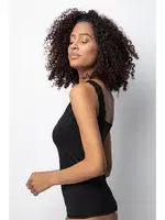 Siyah Kadın Likralı Dantelli Atlet Donex 3286 Siyah detay görünüm