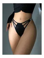 Siyah Külot Simli Şeritli 1026 Siyah görsel 5