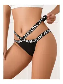 Lily Bianca Siyah Külot Yüksek Bel Love Şık Özel Tasarım