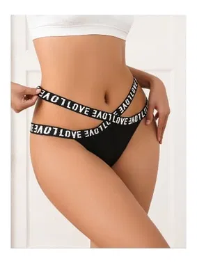 Lily Bianca Siyah Külot Yüksek Bel Love Şık Özel Tasarım - Alternatif Görünüm