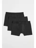 Siyah Likralı 3lü Boxer Arma Yıldız 1144 - 3 ADET Siyah