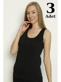 Arma Yıldız Siyah Likralı Geniş Askı Atlet 3lü Paket Arma Yıldız 3355 - 3 ADET