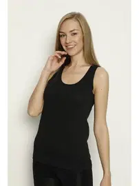 Arma Yıldız Siyah Likralı Geniş Askılı Atlet Arma Yıldız 3355