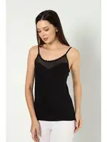 Siyah Likralı Tüllü İp Askılı Atlet Arma Yıldız 3367 - 2 ADET Siyah görsel 5